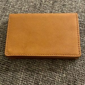 Minor History Oyster Foldover Leather Wallet in Saddle